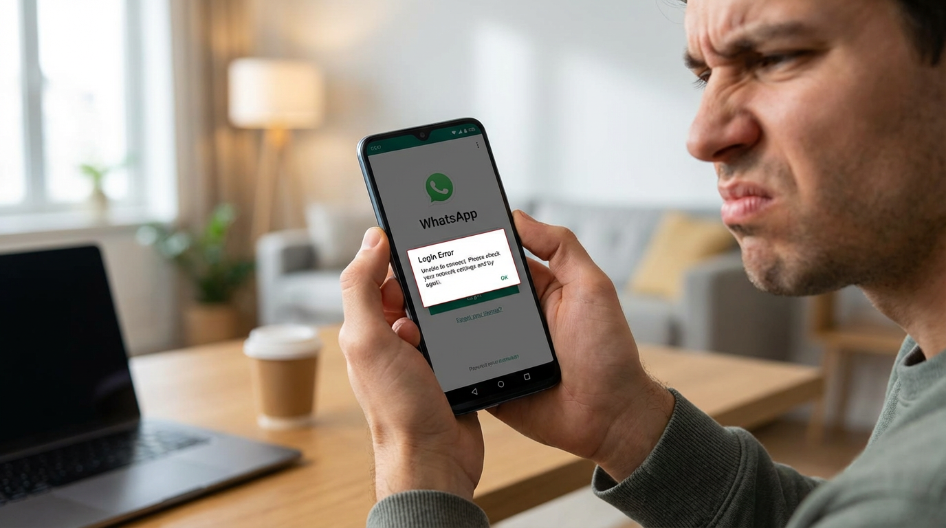 تعذر تسجيل الدخول إلى واتساب