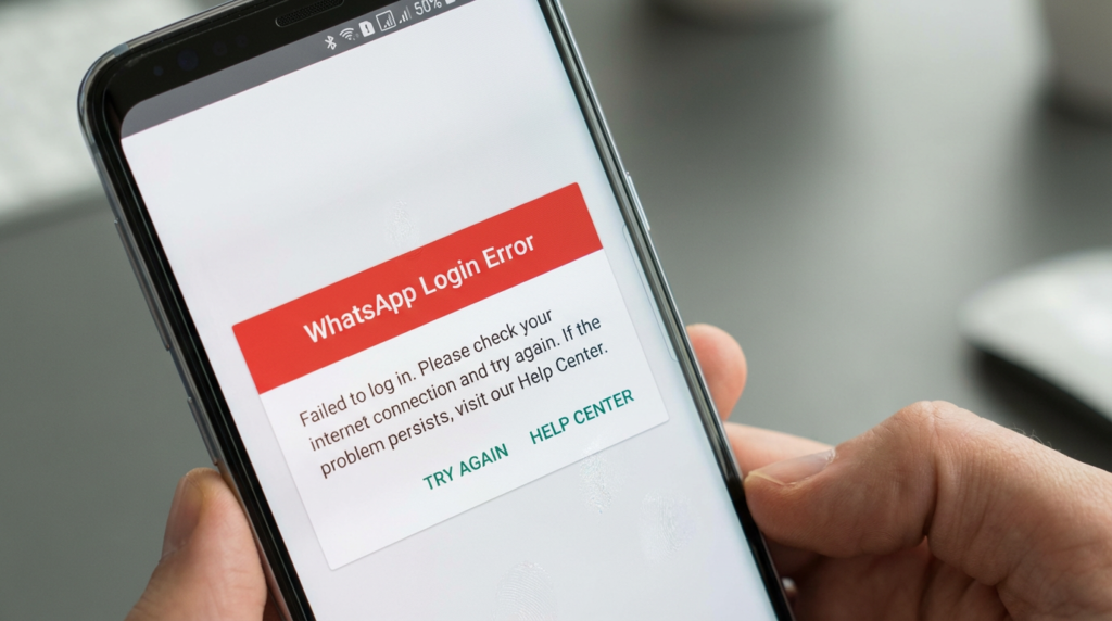 تعذر تسجيل الدخول إلى واتساب