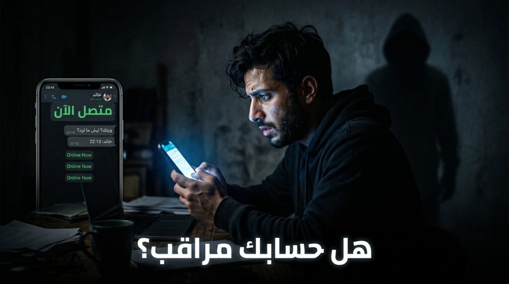 كيف أعرف أن حسابي في واتساب مراقب من خلال ظهور نشاط غريب مثل متصل الآن دون استخدام