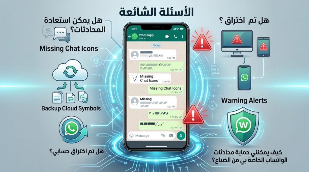 اختفاء محادثات واتساب فجأة