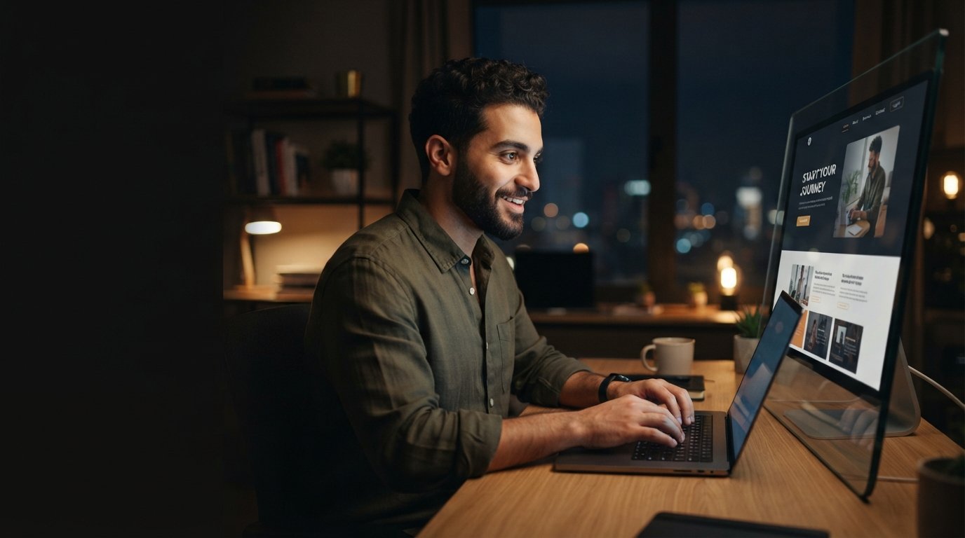 إنشاء موقع إلكتروني بدون برمجة: دليل خطوة بخطوة للمبتدئين 2026 إنشاء موقع إلكتروني بدون برمجة