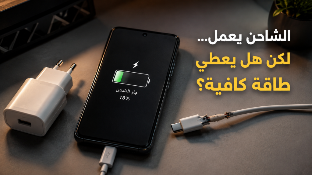 الشاحن يعمل لكن هل يعطي طاقة كافية