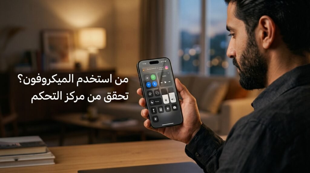 من استخدم الميكروفون؟
تحقق من مركز التحكم