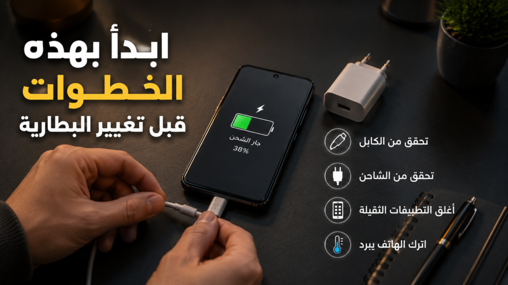 ابدأ بهذه الخطوات قبل تغيير البطارية