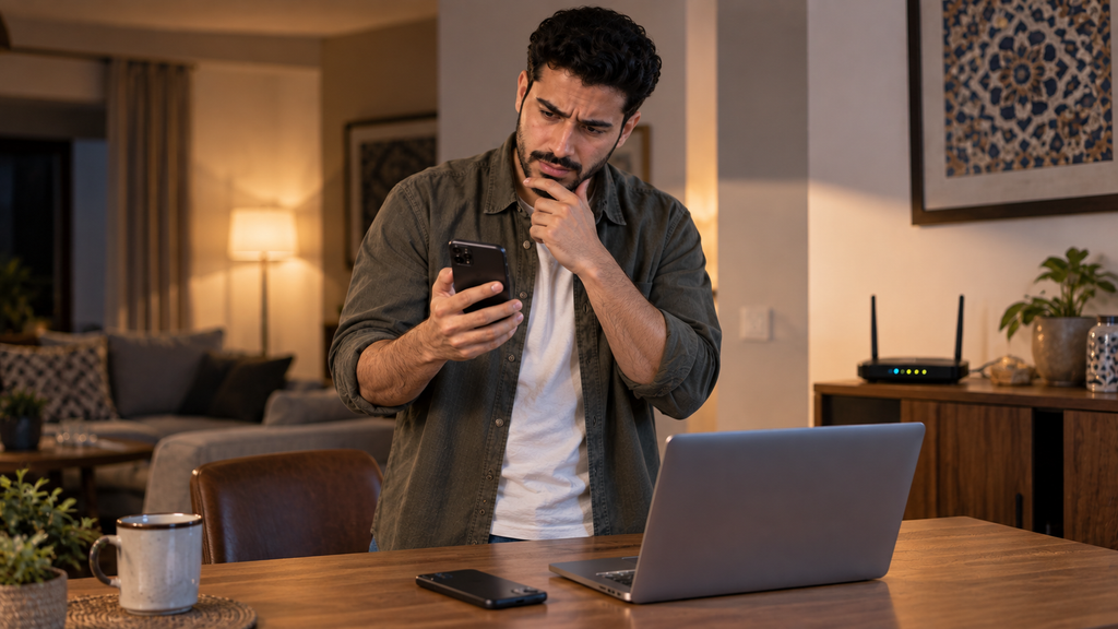 الواي فاي متصل ولا يوجد إنترنت