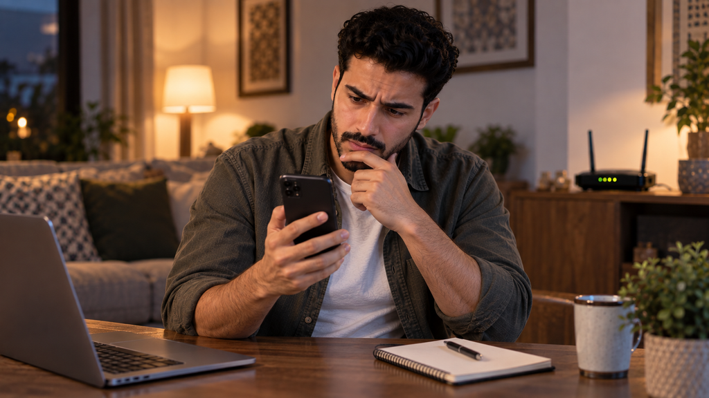 الواي فاي متصل ولا يوجد إنترنت